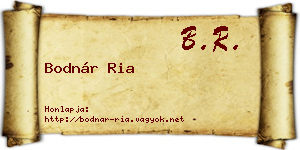 Bodnár Ria névjegykártya